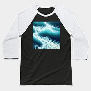 Hyperrealistic blue ocean waves Baseball T-Shirt